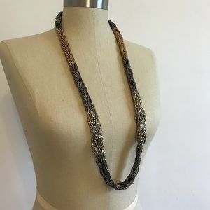 LOFT Metallic Seed Bead Necklace